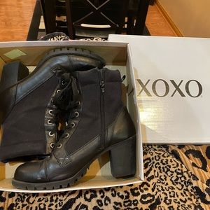 XOXO Combat Boots, black size 10. SUPER STYLISH